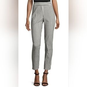 H&M Navy Striped Ankle Cropped Pants